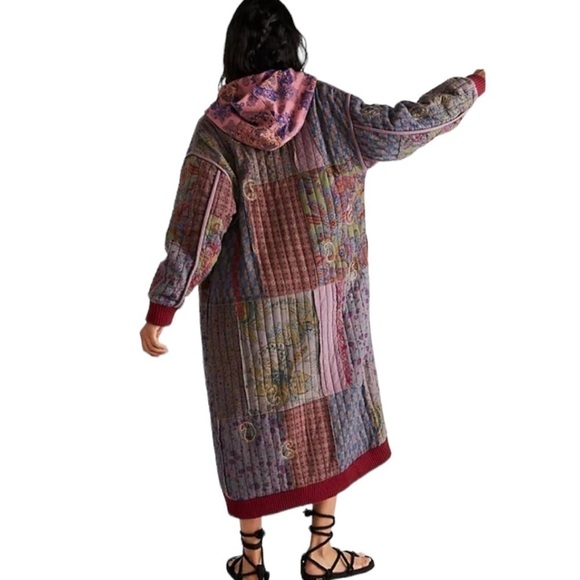 Free People Rolling Thunder coat patchwork - Picture 6 of 10